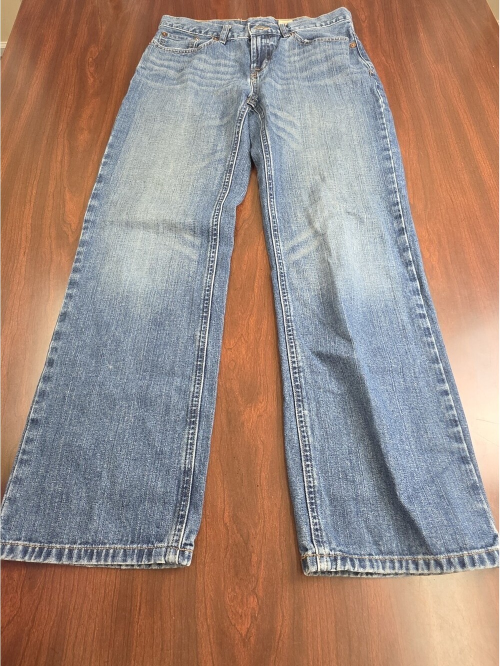 Polo Ralph Lauren Kids Girls Blue Denim Jeans Size 12 Straight Leg Casual Y2K